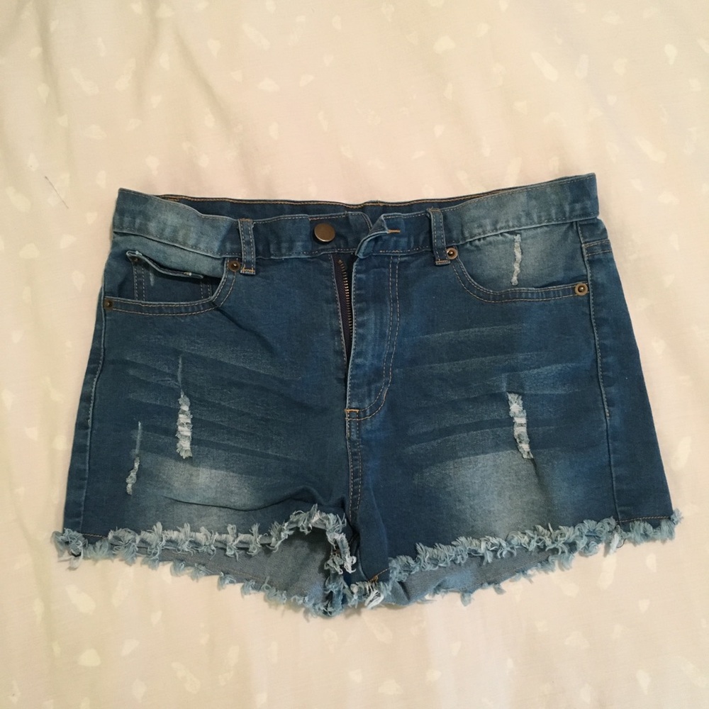 Distressed Jean Shorts